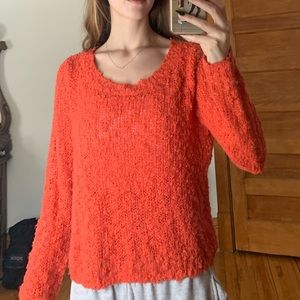 Orange Textured Sweater!
